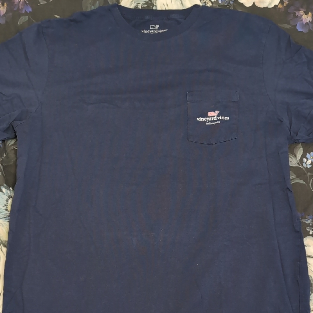 Vineyard Vines Men's Navy Pocket Tee